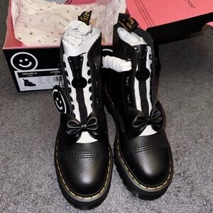 Dr. Marten x Lazy Oaf limited edition tuxedo boots